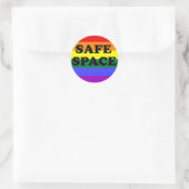 safespace ronde sticker (Tas)