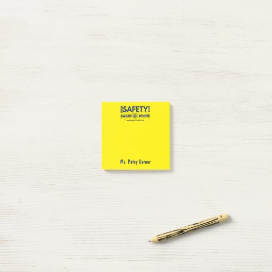 Safety Award Post-It Note (Sur un bureau)