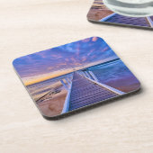 Safety Beach Jetty Sunset Bier Onderzetter (Linkerzijde)