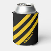 Safety Bee Nostalgic Stripes met naam Blikjeskoeler (Blikje Achterkant)