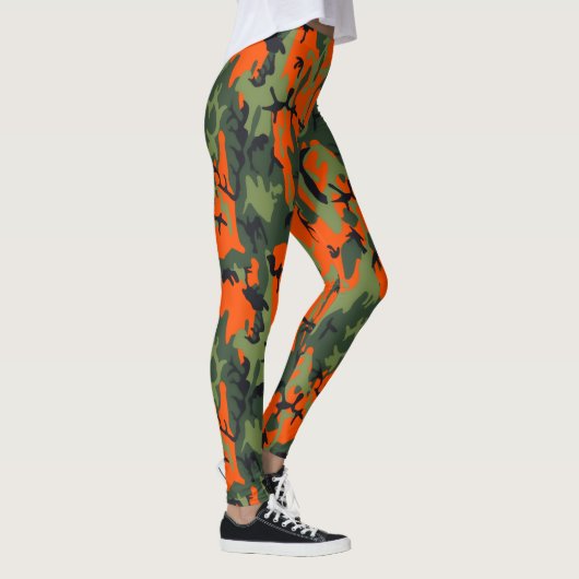 Safety Blaze Sinaasappel en Green Camo Leggings (Rechts)