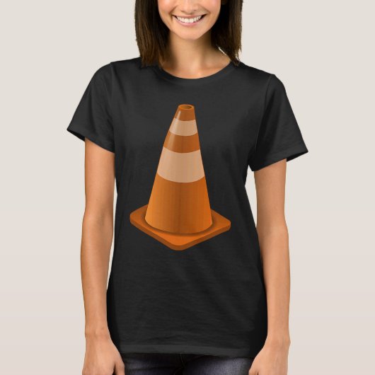 Safety Cone Construction Worker Traffic Cone Costu T-shirt (Voorkant)