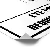 Safety First Humor-Eye Protection Poster (Hoek)