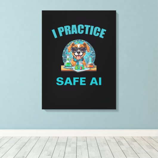 Safety First in AI: een creatief manifest Canvas Afdruk (Insitu (Houten vloer))