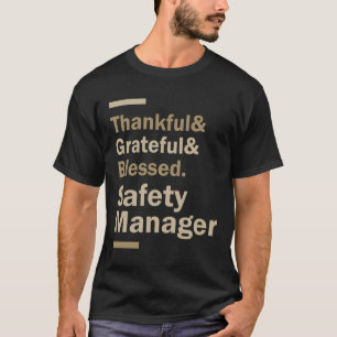 Safety Manager Cadeau Funny Job Title Professional T-shirt