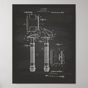 Safety Razor 1920 Patent Art - Tableau de bord