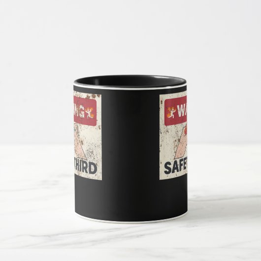 Safety Third Funny Fireworks 4th of Juli Retro Mok (Midden)