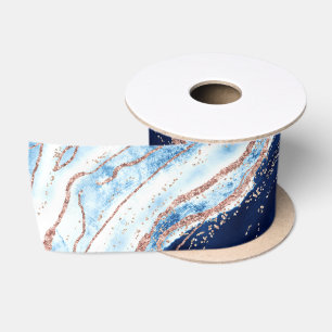 Saffier Blauw Roos Gouden Geode Agaat Marmeren Bru Lint
