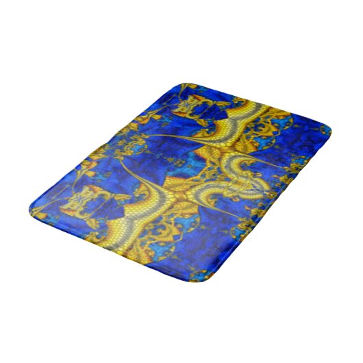 Saffier Blauwe Avatar Serpentine Badmat (Gekanteld)