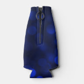 Saffier Blauwe Bokeh Nep Goud Klop Fizz Klank Flesjeskoeler (Achterkant)