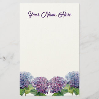 Saffier Blauwe Hortensia's Briefpapier