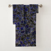 Saffier Blauwe Stenen met Glow Bad Handdoek (Insitu)