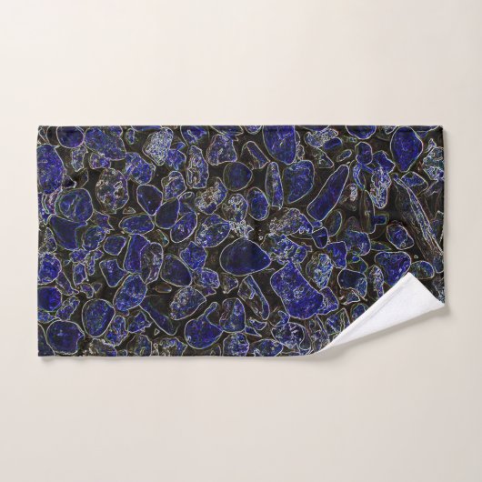 Saffier Blauwe Stenen met Glow Bad Handdoek (Handdoek)