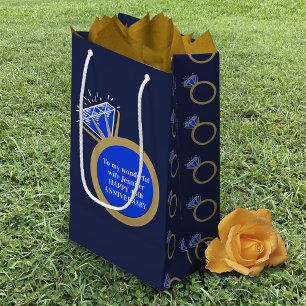 Saffier bruiloft Jubileum 45 jaar cadeau tas Klein Cadeauzakje