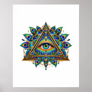 Saffier Chevron Eye Poster