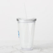 Saffier en parels acryl drinkbeker (Links)