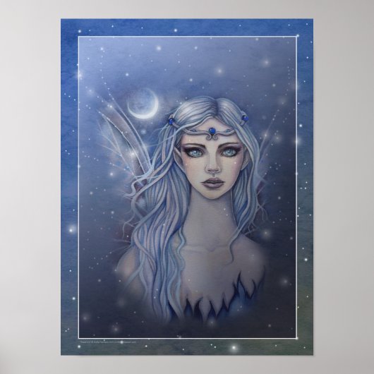 Saffier Fee Fantasie Kunst Poster (Voorkant)