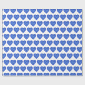 Saffier hart waterverf kunst patterned wrap cadeaupapier (Vlak)