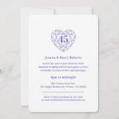 Saffier jubileum 45 jaar foto uitnodigingen (Achterkant)