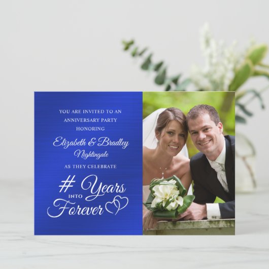 Saffier Jubileum Harten JAAR IN DE EEUWIGHEID Kaart (Staand voorkant)