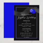 Saffier lint, 45 jaar trouwdag kaart (Voorkant / Achterkant)