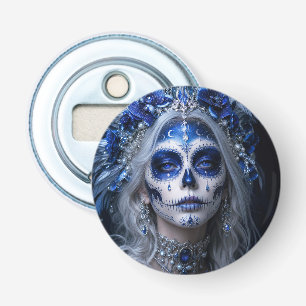 Saffier Maan Calavera – Blauwe Hemel Button Flesopener