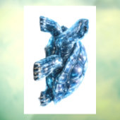 Saffier schildpad raamsticker (Vel 3)