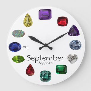 Saffier, September Birthstone Grote Klok