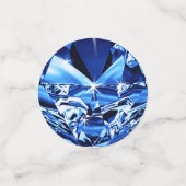  saffierblauw, zilveren tafel Confetti (Kleine voorkant)