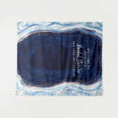 Saffierblauwe Geode Douche Foto Prop Backdrop Wandkleed (Voorkant (horizontaal))