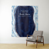 Saffierblauwe Geode Douche Foto Prop Backdrop Wandkleed (In situ)