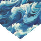 saffierblauwe oceaan tafelkleed (Gekanteld)