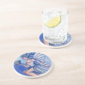 saffierfee zandsteen onderzetter (Zijkant)