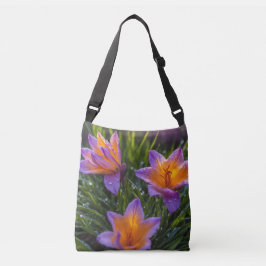Saffraan Bloemen Trio Crossbody Tas