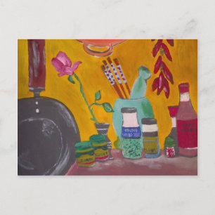 Saffraan en Spaanse pepers Briefkaart