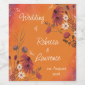 Saffraan Sky Wildflowers - etiket van de wijnfles (Enkel label)