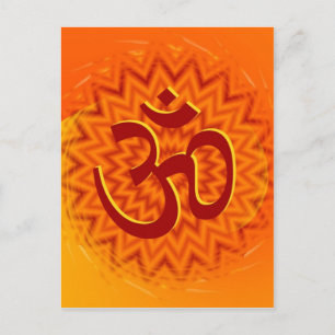 Saffrom Yellow Om Briefkaart