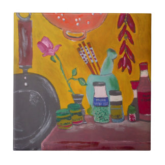 Saffron and Chillies Tile Tegeltje