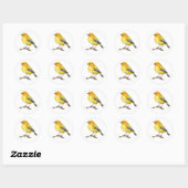 Saffron Finch Bird Stickers (Vel)