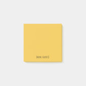 Saffron Professioneel Minimalistisch Zwart Script Post-it® Notes (Voorkant)