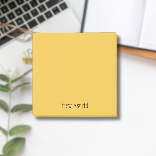 Saffron Professioneel Minimalistisch Zwart Script Post-it® Notes