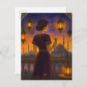 Saffron Skies, Sapphire Nights Briefkaart (Voorkant / Achterkant)