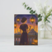 Saffron Skies, Sapphire Nights Briefkaart (Staand voorkant)