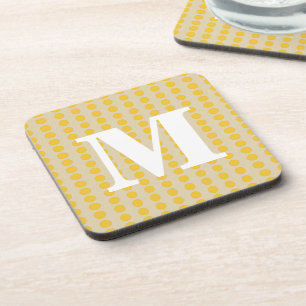 Saffron Spice Moods Stippen met monogram Bier Onderzetter