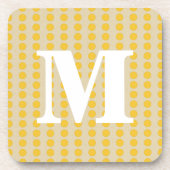 Saffron Spice Moods Stippen met monogram Bier Onderzetter (Voorkant)