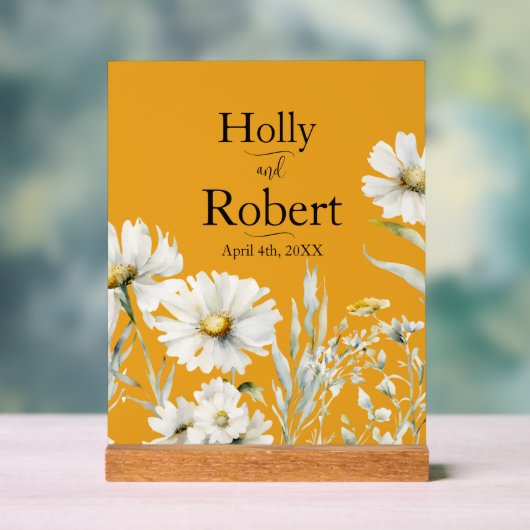 Saffron Yellow, Daisy Floral Wedding (Neutre)