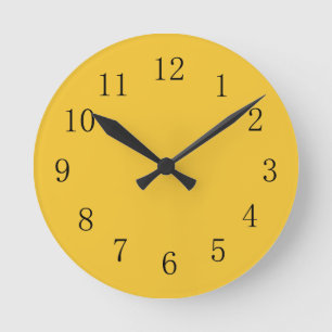 Saffron Yellow Kitchen Wall klok
