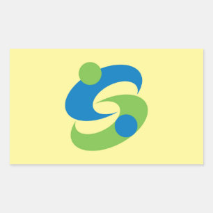 Saga stadsvlag Saga prefectuur Japan symbool Rechthoekige Sticker