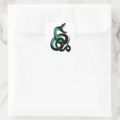Sagacious Serpent Vierkante Sticker (Tas)