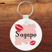 S'agapo - Grieks - ik hou van je Sleutelhanger (Voorkant)